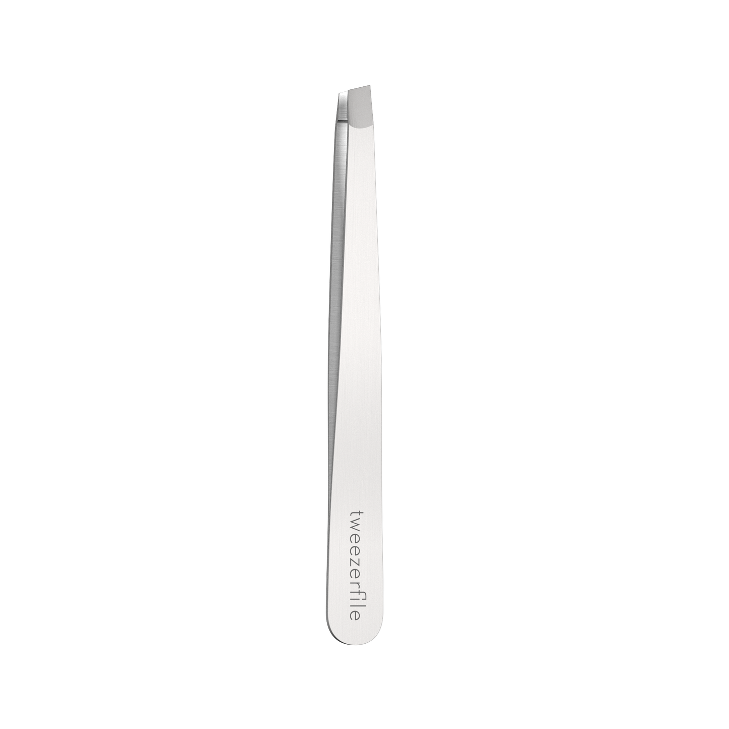 Tweezerfile premium stainless steel tweezer angled view